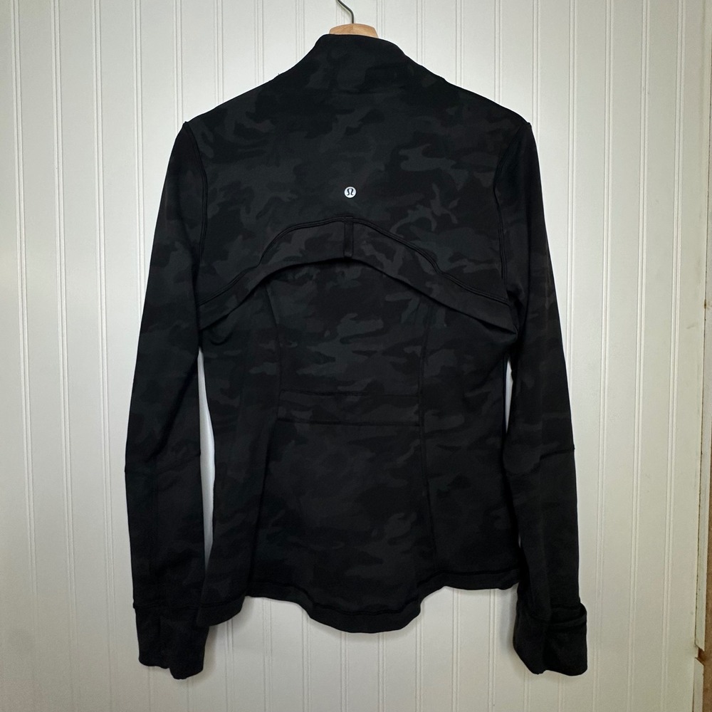 Lululemon Define Jacket Heritage 365 Camo Deep Coal Multi Gray Black Size 10 - Picture 8 of 9